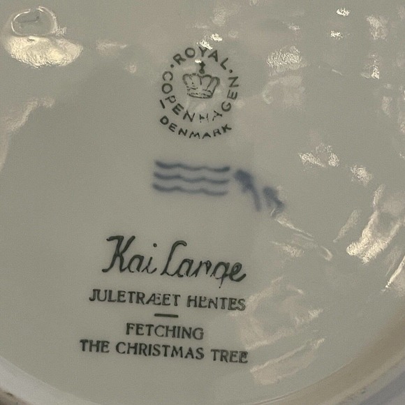 Vintage Decorative Plate Set 3 Blue B&G Juletraeer Hentes Denmark Holiday - Picture 6 of 10